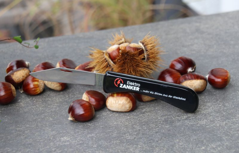 Taschenmesser mit Werbung auif dem Griff Made in Solingen